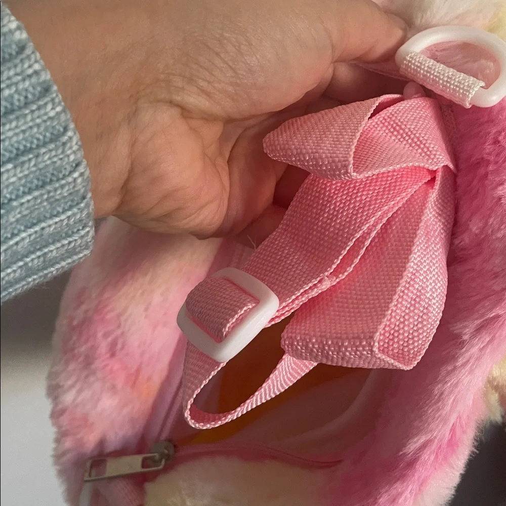 Unicorn Plush Kids crossbody Bag - Multicolor - Picture 3 of 4